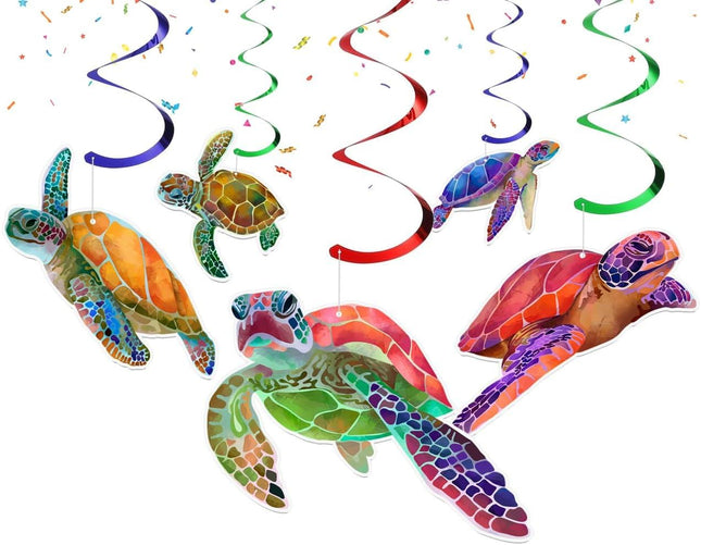 Ocean Voyage Turtle Streamers - Set of 10