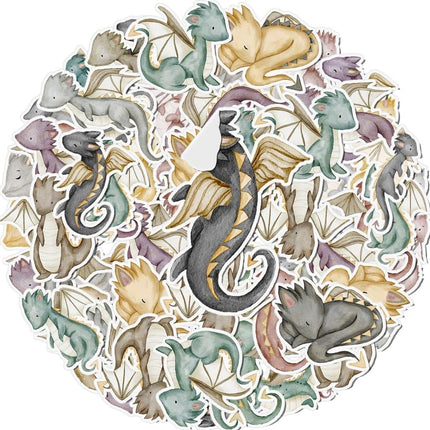 Mystical Baby Dragon Stickers - Set of 25