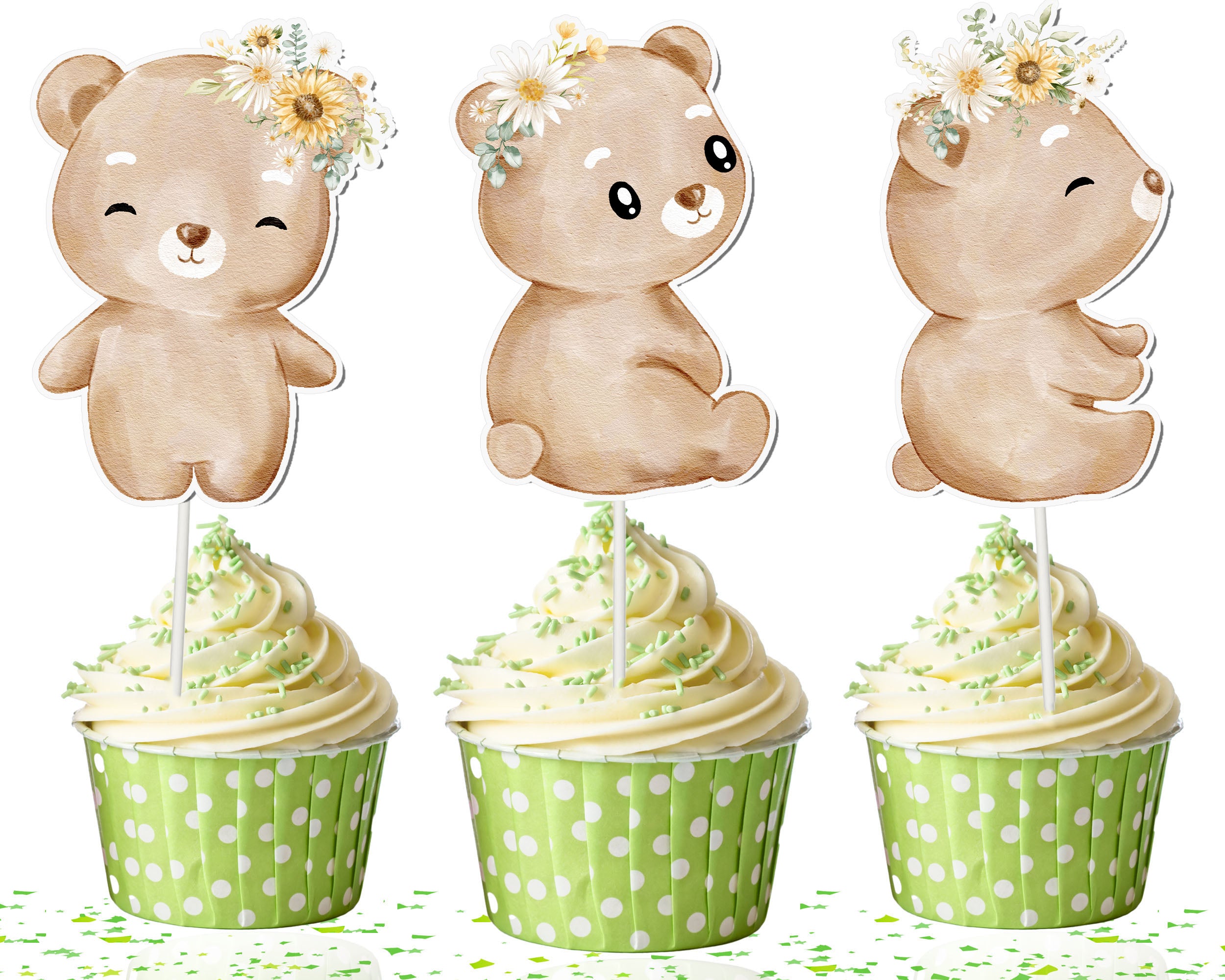 Honey Bear Cupcake Toppers