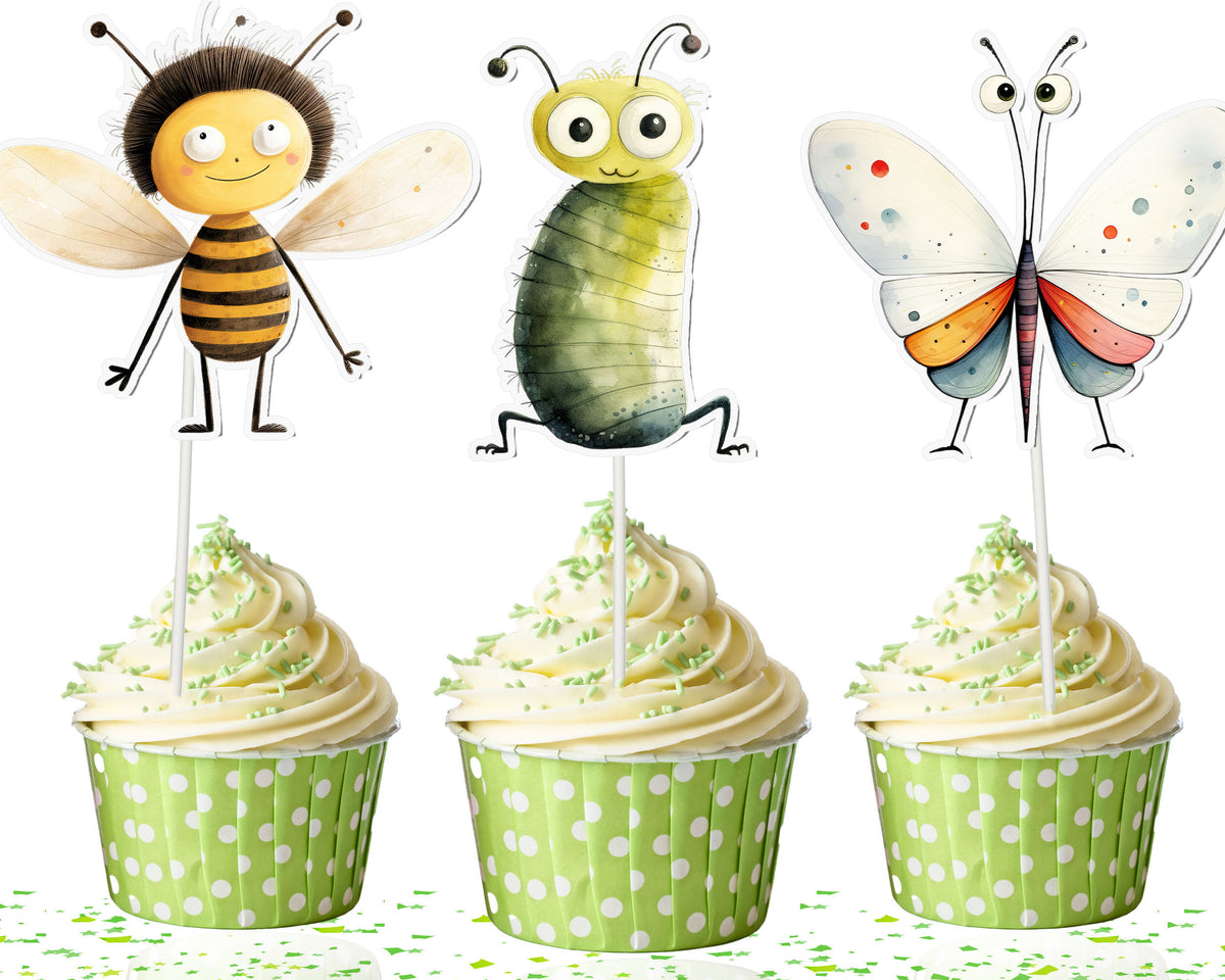 Quirky Insects Cupcake Toppers