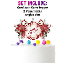 Joyful Christmas Cake Topper