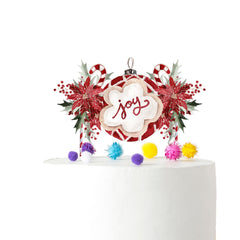 Joyful Christmas Cake Topper