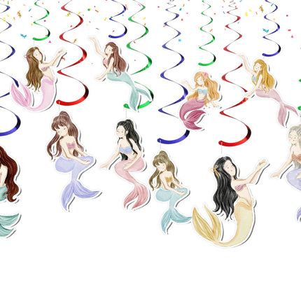 Mermaid Streamers 10 pcs - Magical Party Decorations