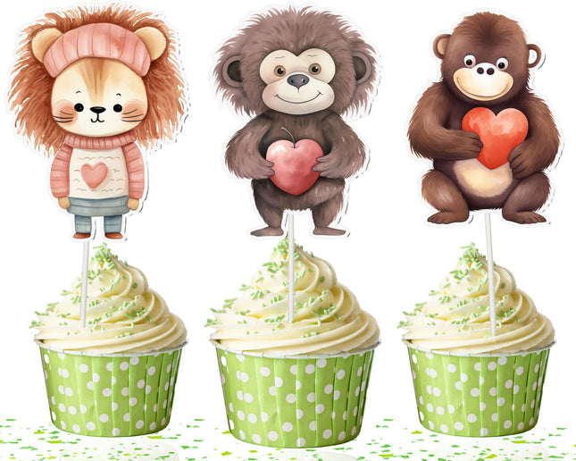 Safari Animals Cupcake