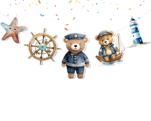 Teddy Sailor 5 pcs Banner