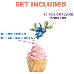 Sweet Blueberry Cupcake Toppers - Add a Berry Special Touch to Your Treats!