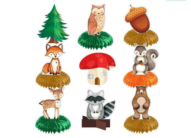 Whimsical Woodland Creatures Honeycomb Decor