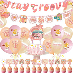 Stay Groovy 70's Theme Party Decor Set 