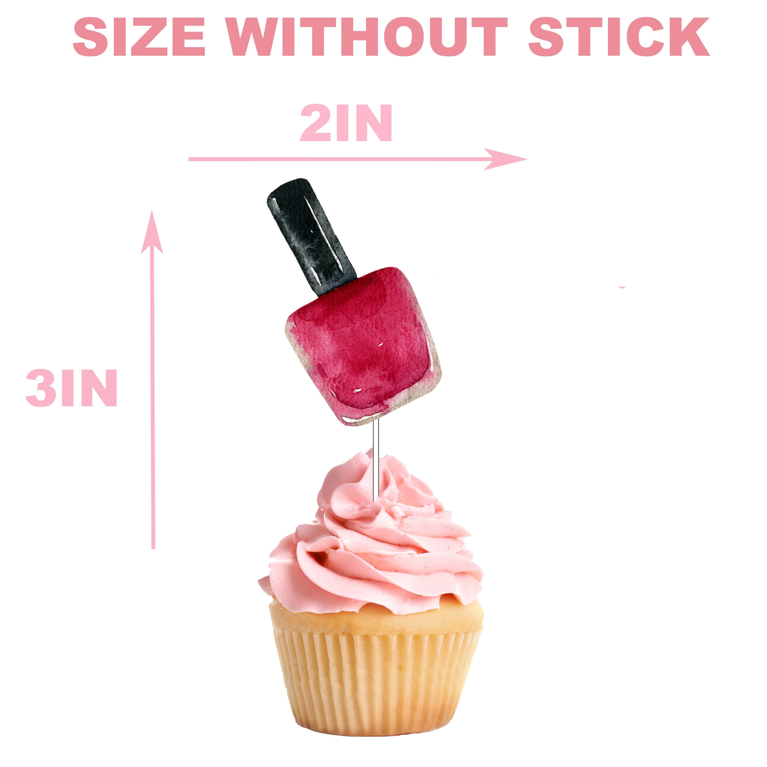 Chic Beauty Makeup Cupcake Toppers - Glam Up Your Celebration!