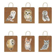 6 Pcs Owl Woodland Animals Party Favor Bags Stickers | Forest Animals Birthday Party Supplies | Owls Animals Birthday Decorations Favors