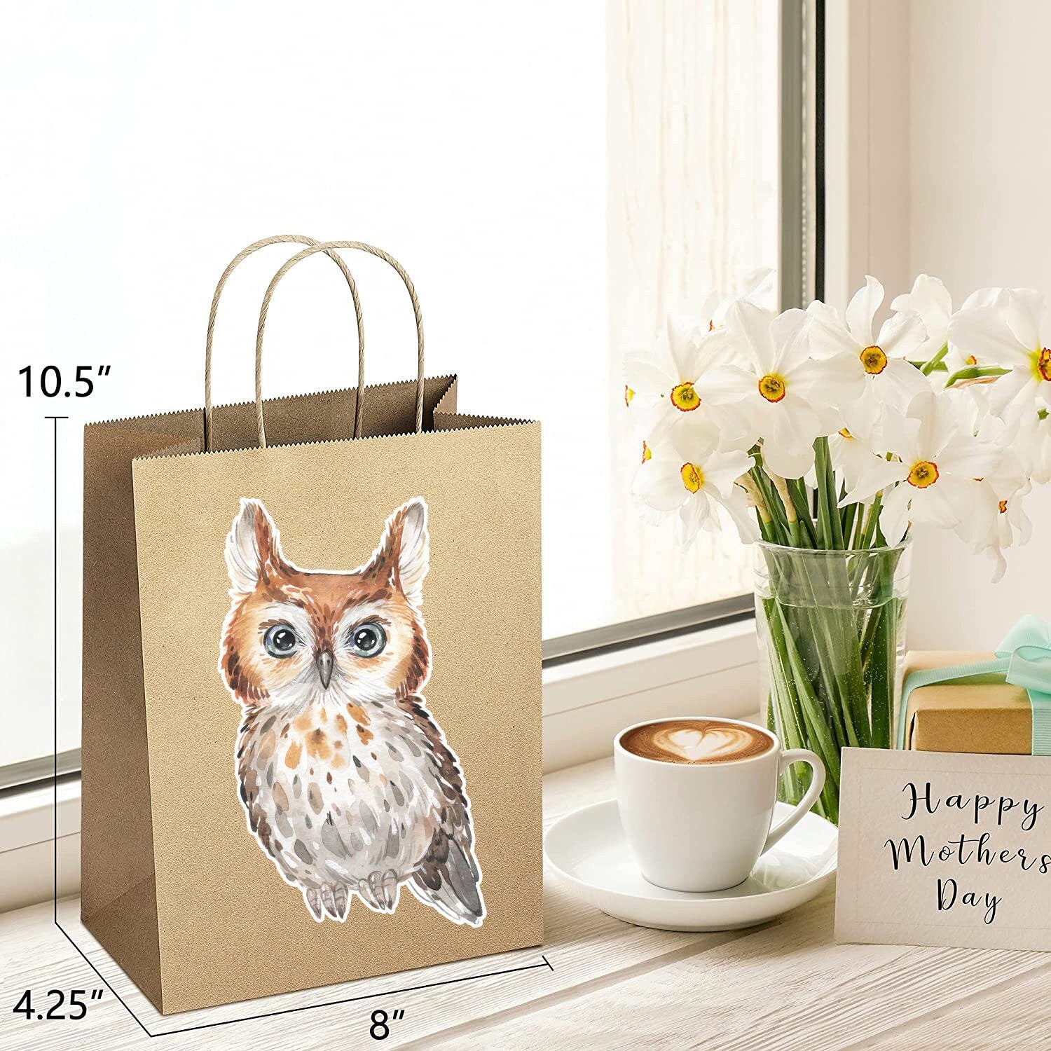 6 Pcs Owl Woodland Animals Party Favor Bags Stickers | Forest Animals Birthday Party Supplies | Owls Animals Birthday Decorations Favors