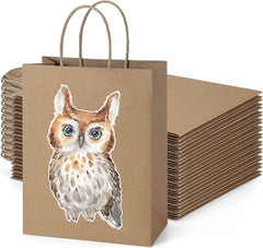 6 Pcs Owl Woodland Animals Party Favor Bags Stickers | Forest Animals Birthday Party Supplies | Owls Animals Birthday Decorations Favors