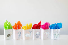 6 Pcs Underwater Party Favor Bags | Under The Sea Birthday Party Supplies | Ocean Animals Birthday Decorations Favors