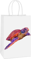 6 Pcs Turtles Underwater Party Favor Bags | Under The Sea Birthday Party Supplies | Ocean Animals Birthday Decorations Favors