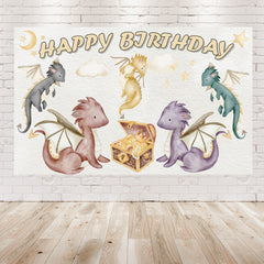 Dragons Birthday Backdrop