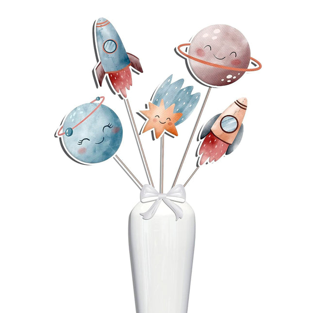 Set of 5 Solar System Centerpieces – Perfect for Baby Showers and Birthday Parties