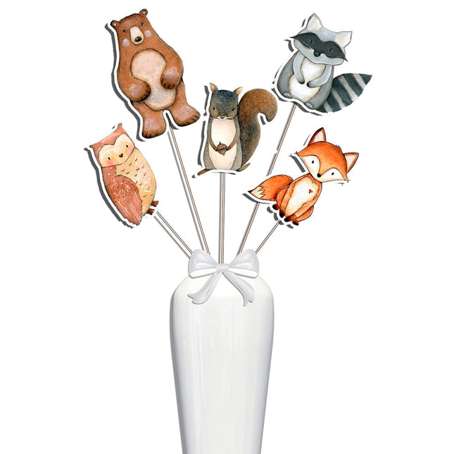 Set of 5 Woodland Animals Centerpieces – Ideal for Baby Showers and Birthday Celebrations