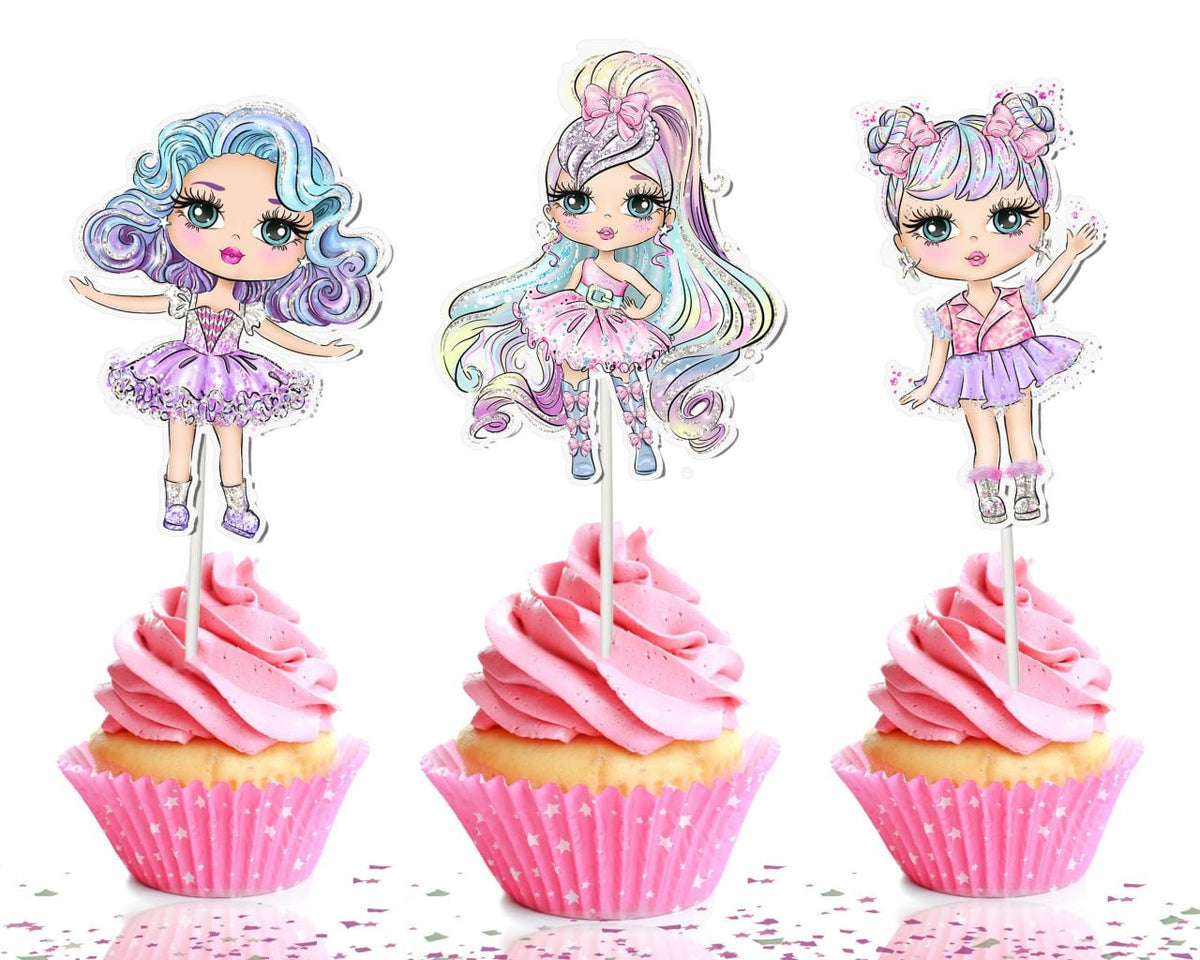 Enchanting Doll Cupcake Toppers for Magical Birthdays and Celebrations