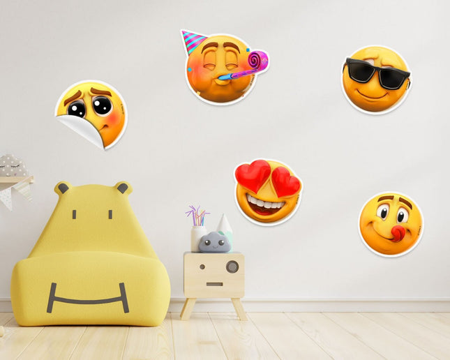 "Newmoji" Expressive Emoticon Wall Stickers