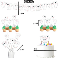 Polar Bear Baby Shower & Birthday Party Decor Set - Charming Cake Topper, Cupcake Toppers, Centerpieces & Banner