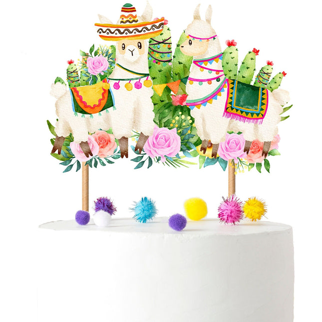 FuFun Party Llama Cake Topper – Ideal for Baby Showers and Birthday Celebrationsn Party Llama Cake Topper – Ideal for Baby Showers and Birthday Celebrations