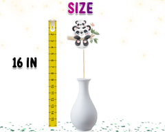 Playful Panda Centerpieces - Set of 5 Adorable Bamboo-Loving Bears for Party Decor and Animal-Themed Events