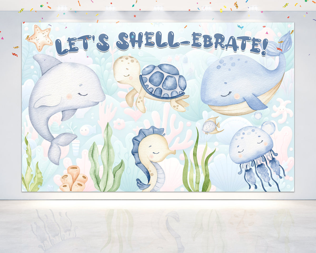  Under The Sea Birthday Backdrop