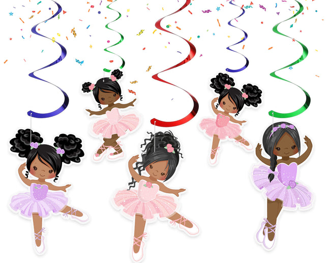 Elegant Afro Ballerina Swirl Decorations