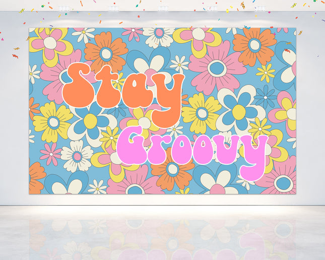 Stay Groovy Baby Shower Backdrop