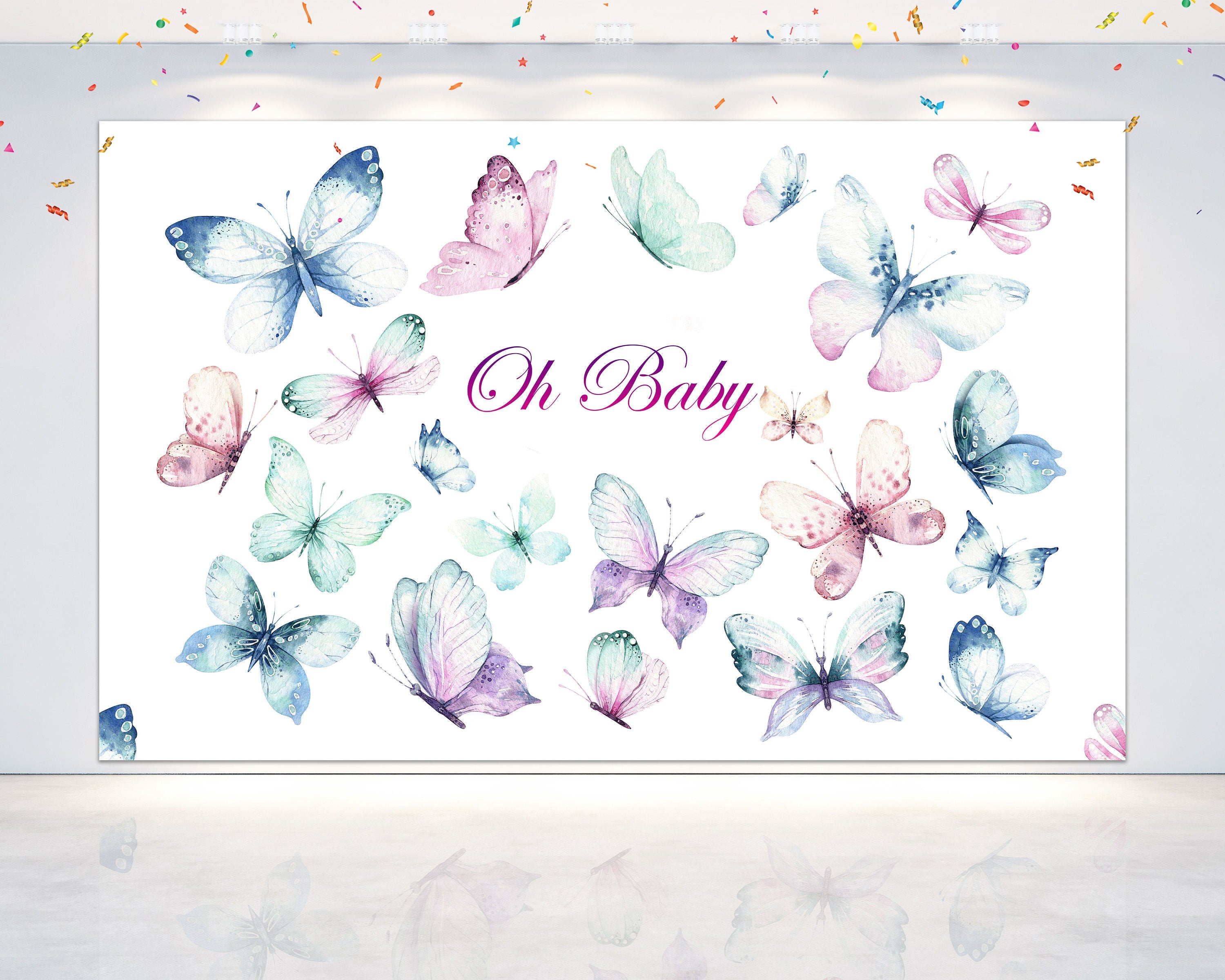 Butterfly Baby Shower Backdrop