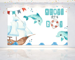 Under the Sea "It's a Boy" Baby Shower Backdrop