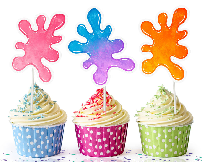 Slime Splatter Cupcake Toppers - Ooze Fun into Your Party