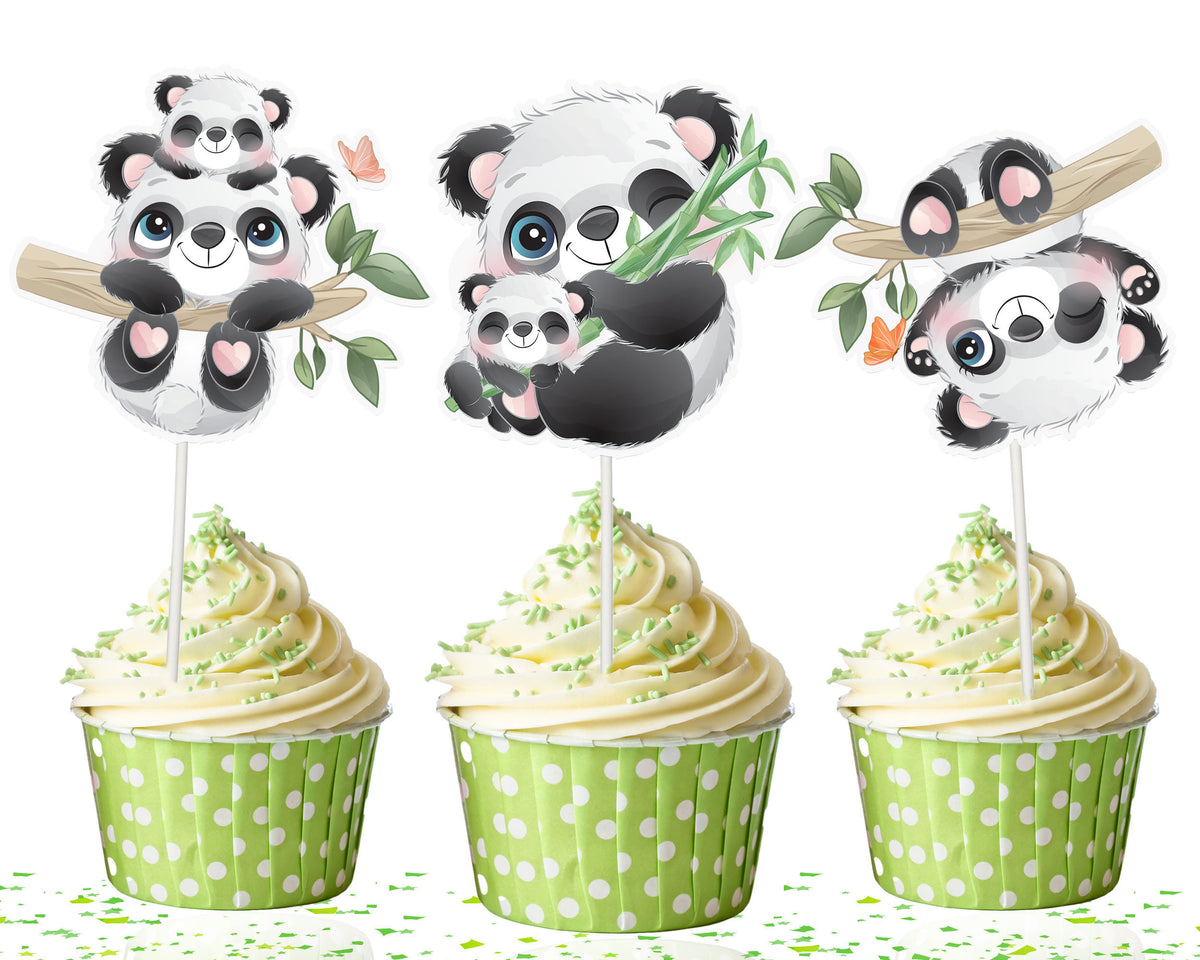 Playful Panda Cupcake Toppers - Add a Dash of Cuteness to Your Celebrations