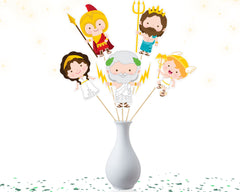 Divine Greek Gods Centerpieces - Set of 5 Mythological Figures for Themed Parties and Educational Decor