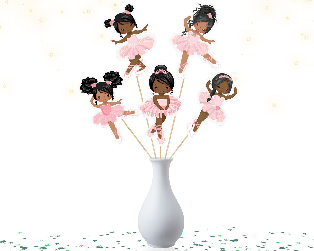 Graceful Afro Ballerina Centerpieces