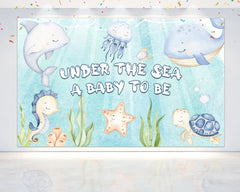 "Under the Sea Baby Shower" Backdrop