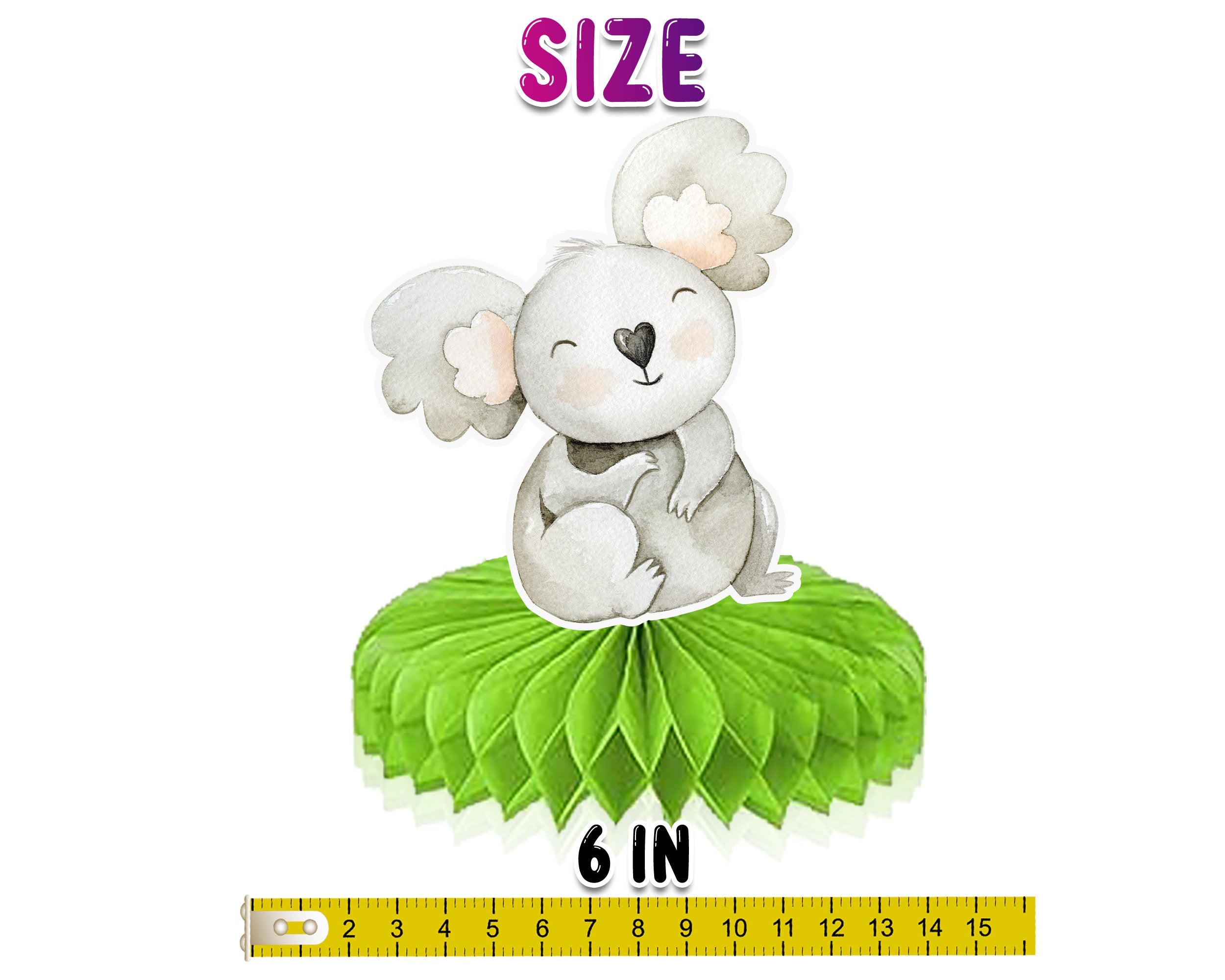 Adorable Koala Honeycomb Decorations - Set of 5