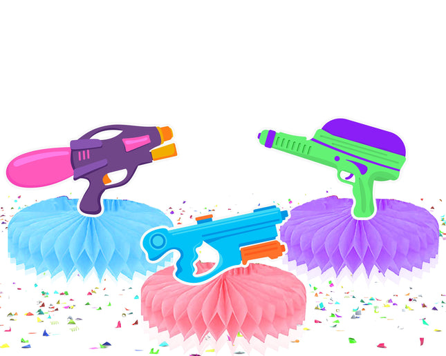 "Super Soaker" 5-Piece Water Gun Honeycomb Decor Set