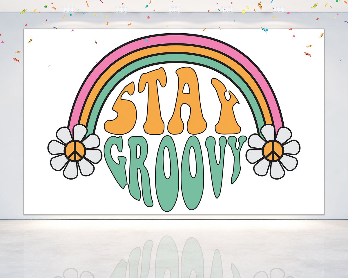 Stay Groovy Baby Shower Backdrop