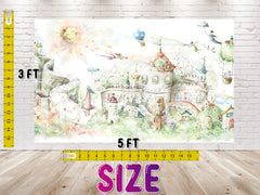 Fairy Fantasy Baby Shower and Birthday Backdrop 5x3 FT