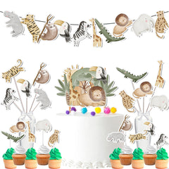 Complete Jungle Animals Party Decor Set