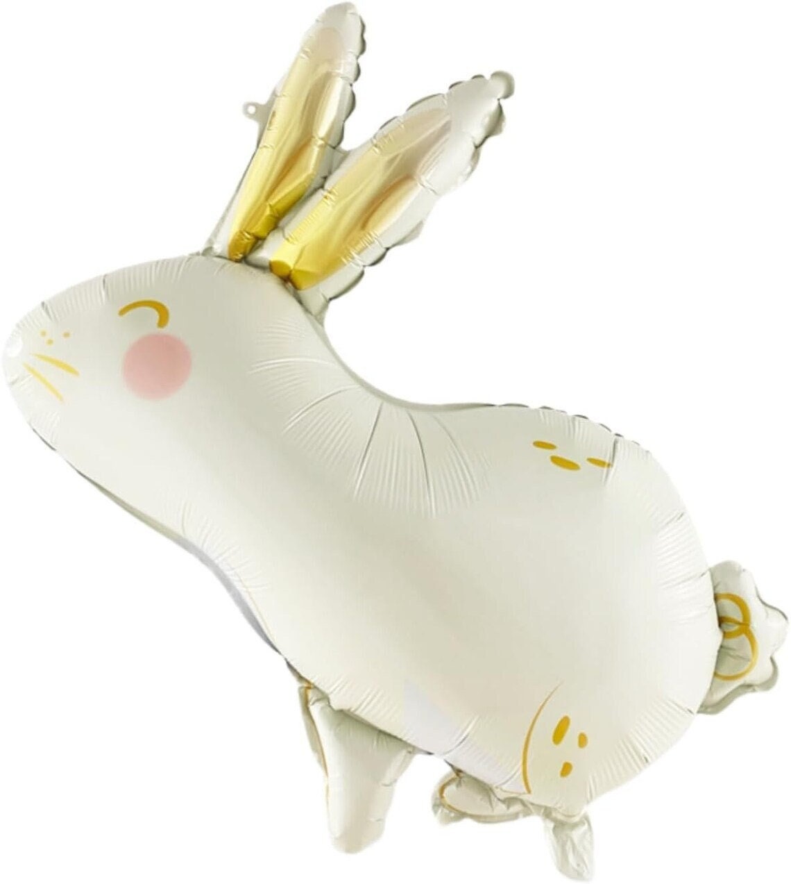 Elegant Bunny and Heart Balloons Set in Soft Pastels for Birthdays, and Spring Celebrations