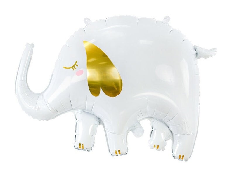 Graceful Elephant & Pastel Balloon Set - Elegant Decor for Baby Showers and Birthdays