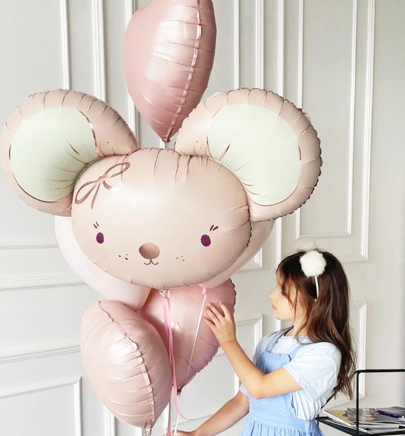 Enchanting Mouse Balloon - Giant Pastel Balloon for Birthdays and Baby Showers