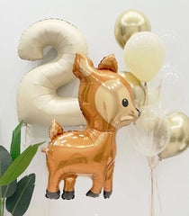 Woodland Deer Balloon Set - Enchanting Decor for Birthday Celebrations