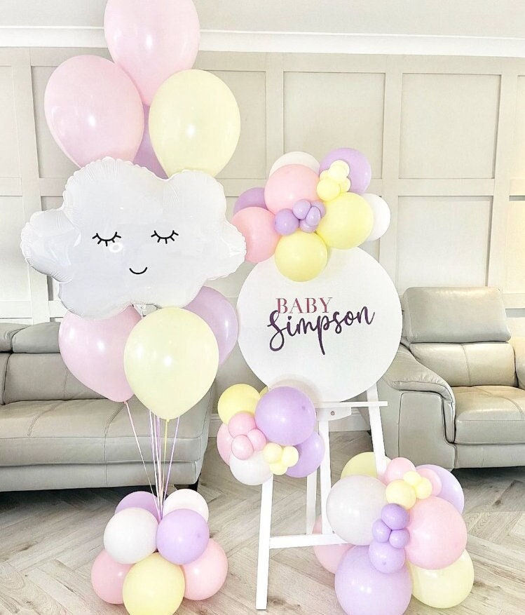 Serene Skies Cloud Balloon Set - Pastel Decor for Birthday Parties and Baby Showers