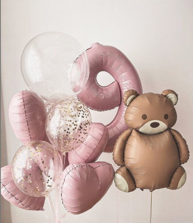 Bear's Pink Balloon Party Set - Perfect for Sweet Celebrations