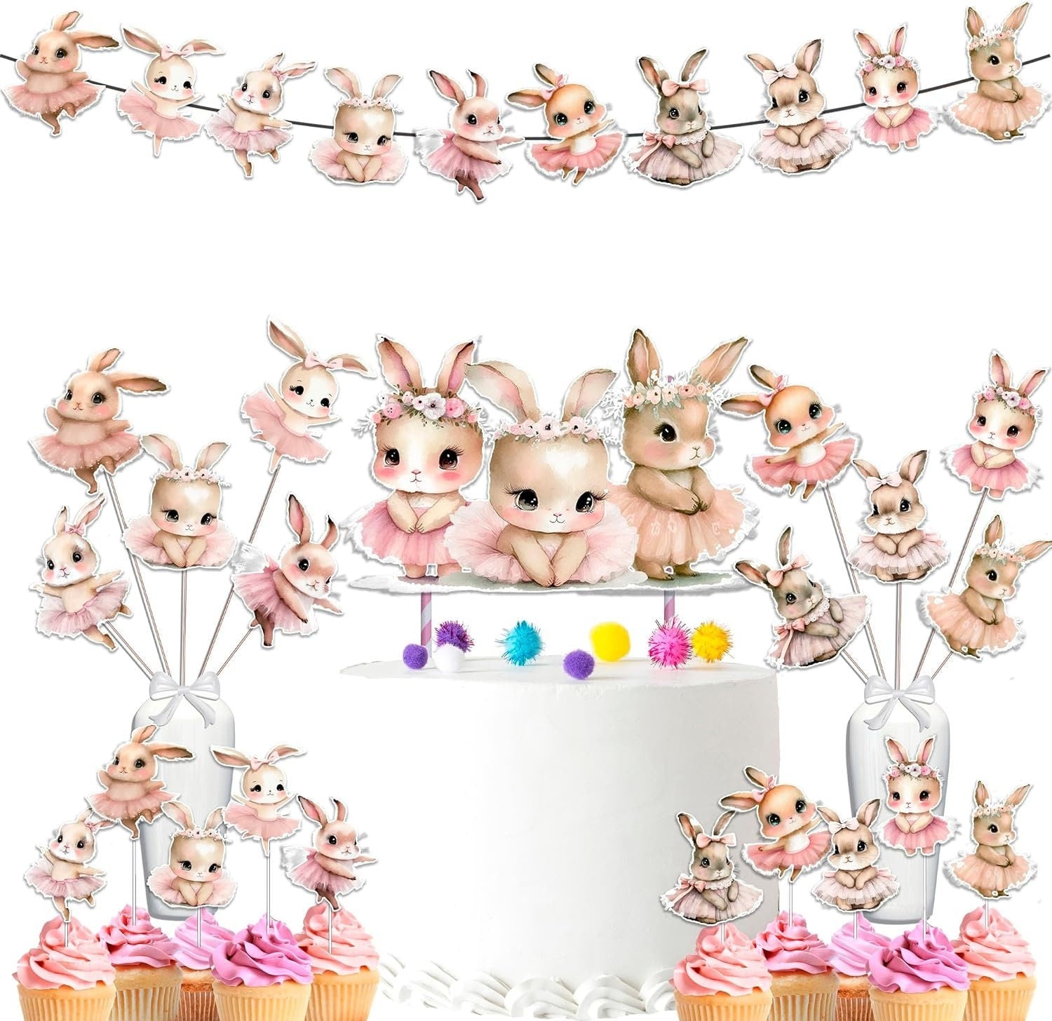 Enchanted Bunny Garden Party Decor Set