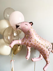 Playful Pink Cheetah Balloon Set - Perfect for Baby Showers and Birthday Celebrations