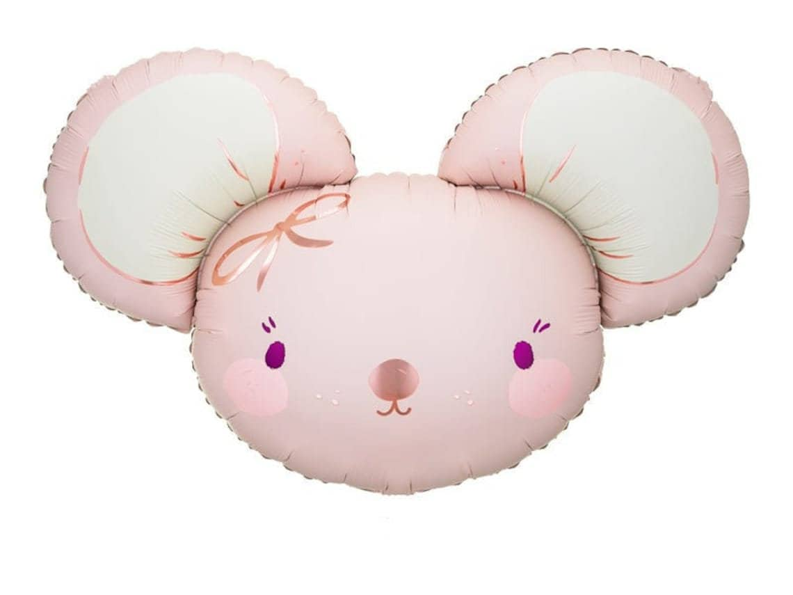 Pastel Moon and Mouse Balloon Set - Perfect for Baby Showers and Birthday Parties - Soft Colors, Adorable Design